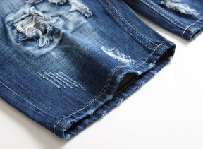 Ripped Jeans Decoration Denim Shorts