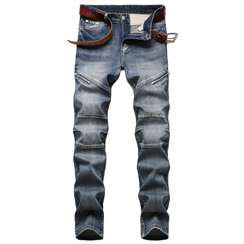 Men's Jeans Personalized Retro Zipper Pants