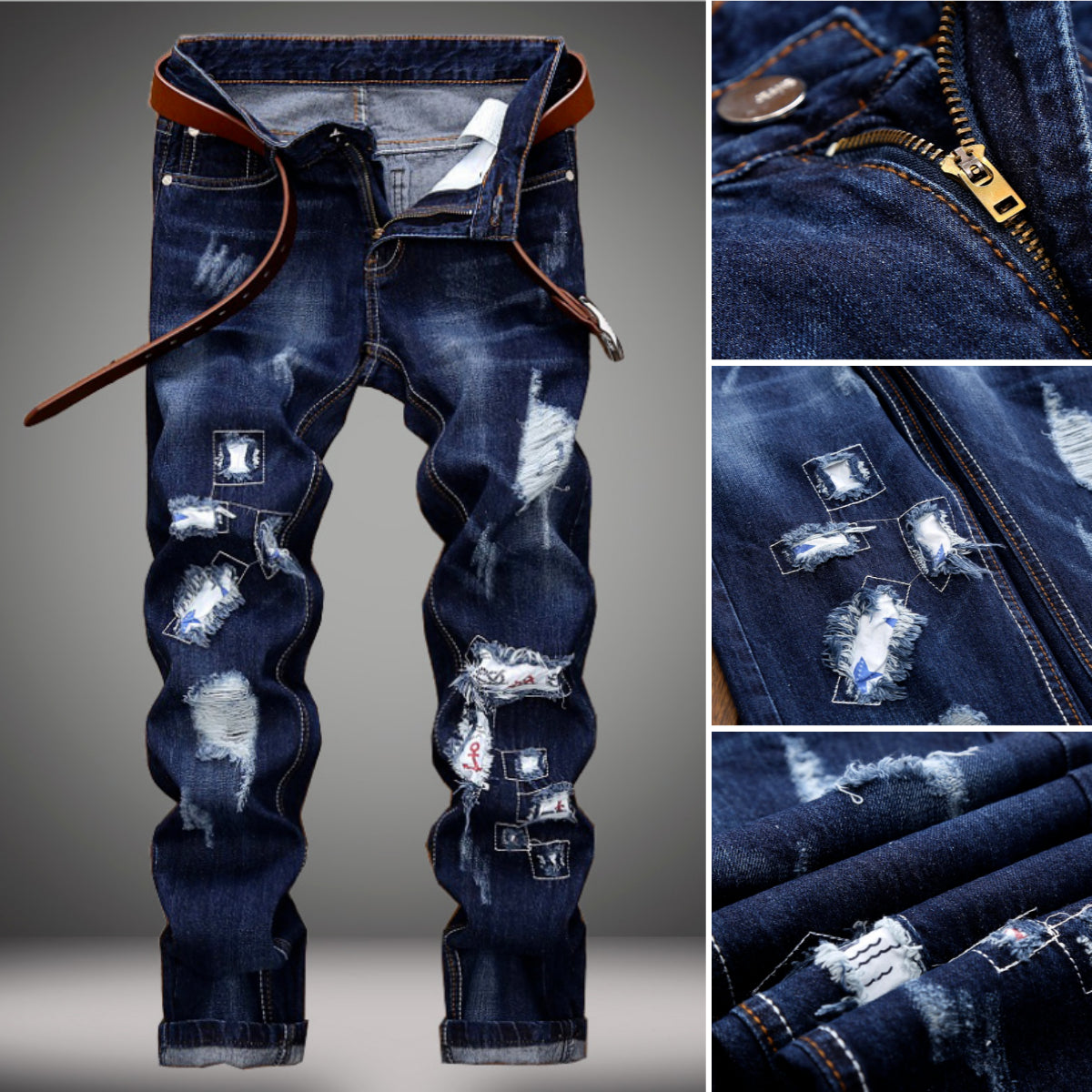 Men's Straight Jeans Spring Fashion Casual Pants