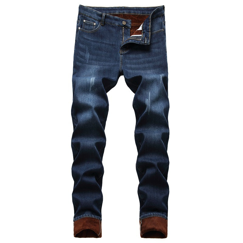 Men's Winter Fleece Warm Jeans