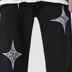 Star Embroidered Solid Jeans