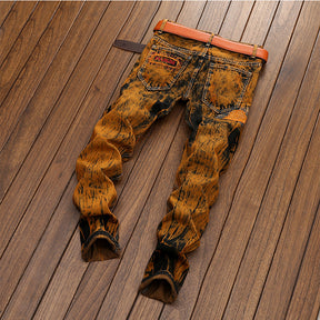 Vintage Men's Jeans Straight Leg Casual Pants