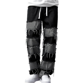 Hip Hop Stripe Panel Jeans