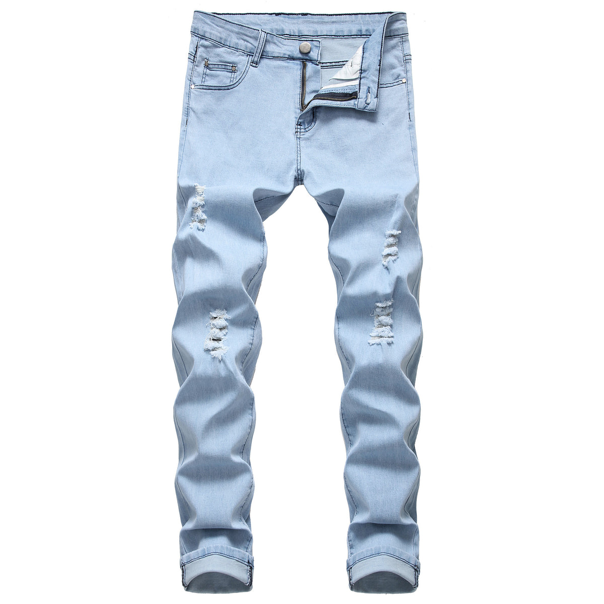 Men's Slim Fit Ripped Stretch Jeans