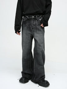 New High Street Handsome Floor-Length Straight Loose Jeans