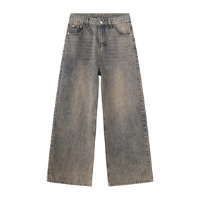 Retro Distressed Loose Wide Leg Men's Jeans