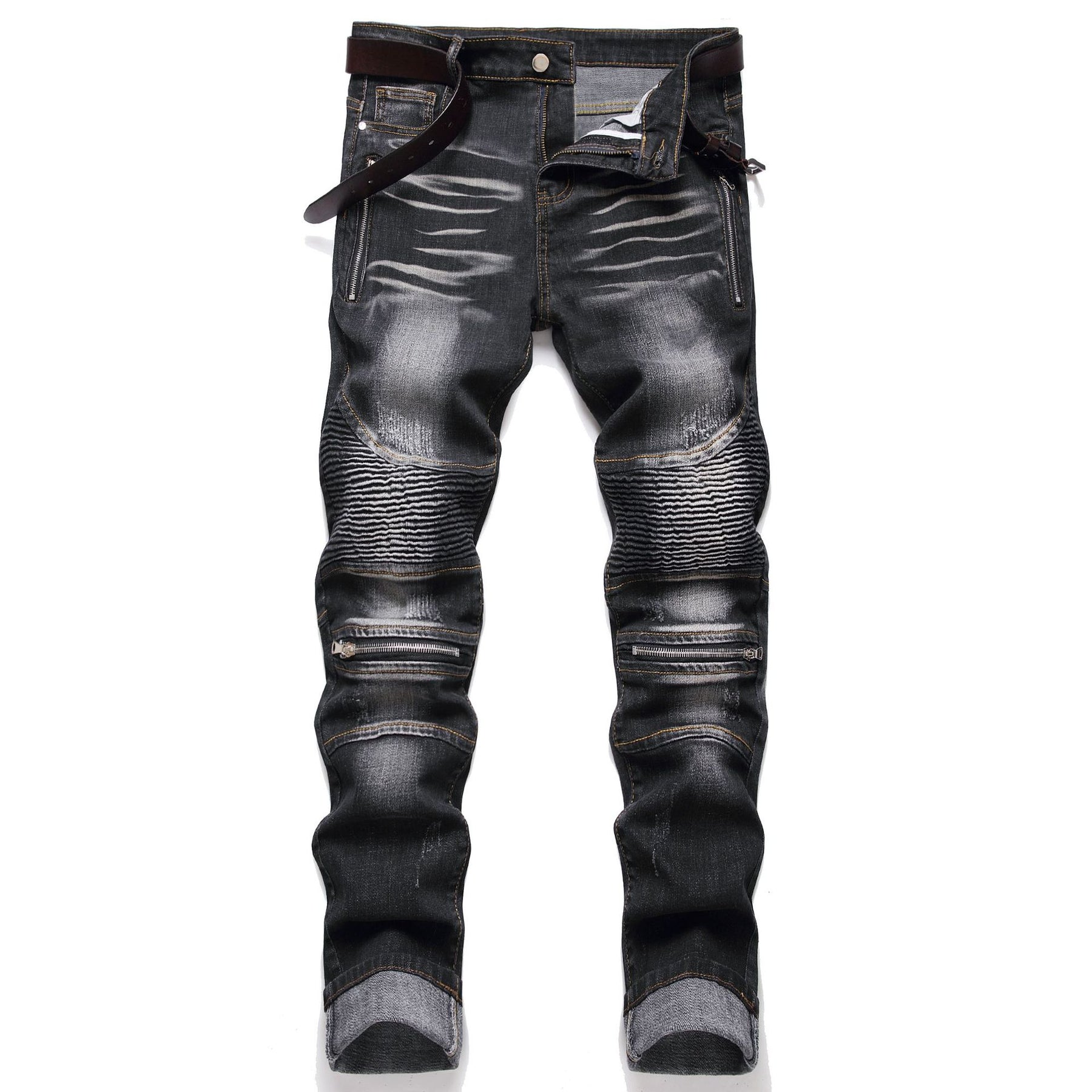 Men's Fashionable Motorcycle Slim Fit Street Jeans