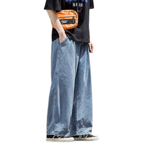 Men's Loose Wide Leg Jeans Straight Baggy Hip hop Streetwear Skateboard Denim Pants