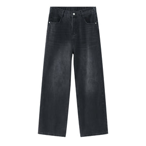 Men's Loose Elastic Waist Straight Casual Jeans