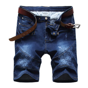 Men's Fashionable Stretch Ripped Jeans Shorts