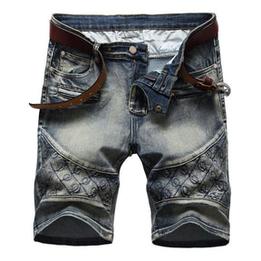 Men's Fashionable Stretch Ripped Jeans Shorts