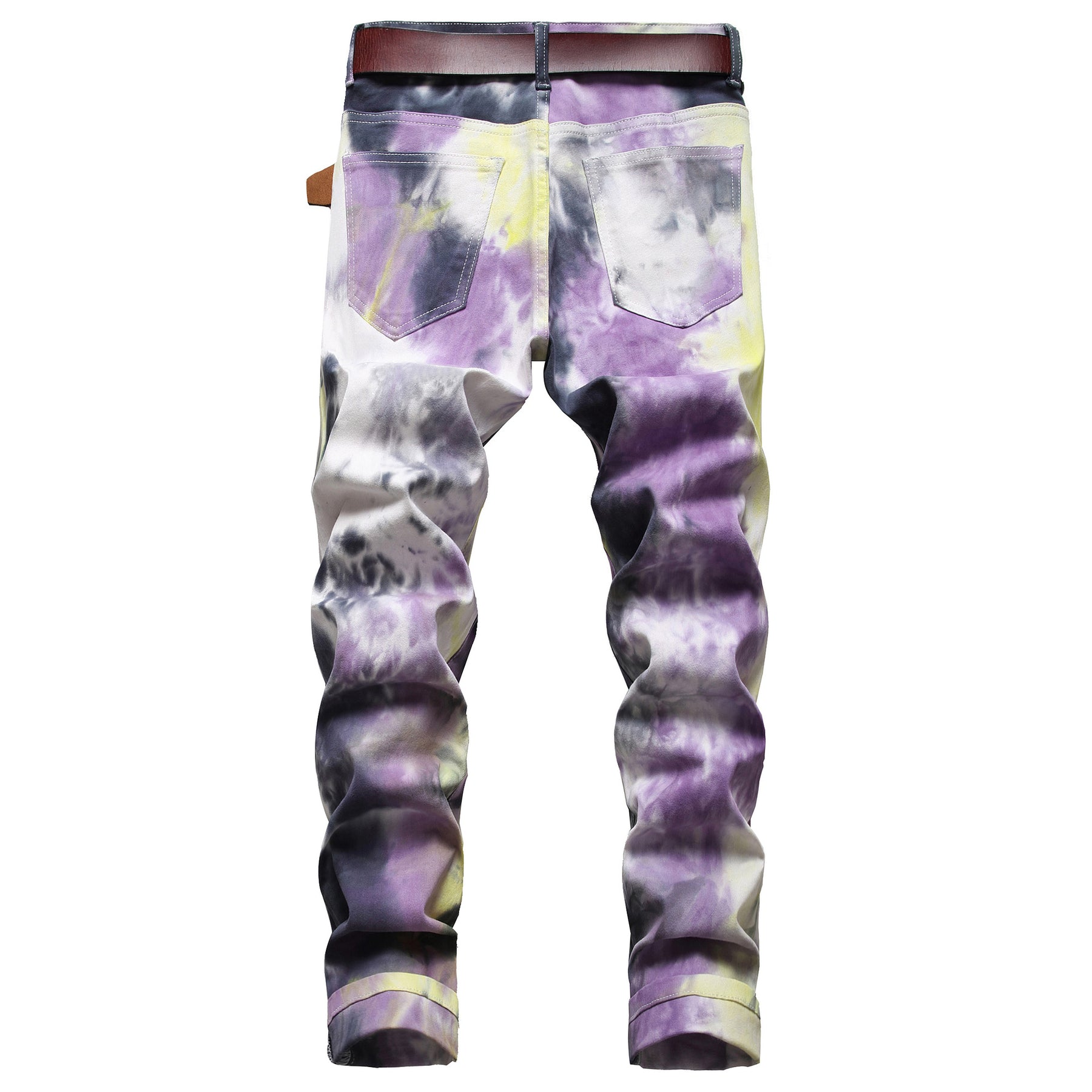 Men's Hip-Hop Colorful Trendy Personalized Stretch Jeans