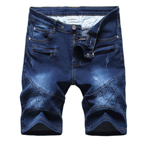 Men's Fashionable Stretch Ripped Jeans Shorts