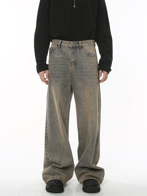 Retro Distressed Loose Wide Leg Men's Jeans