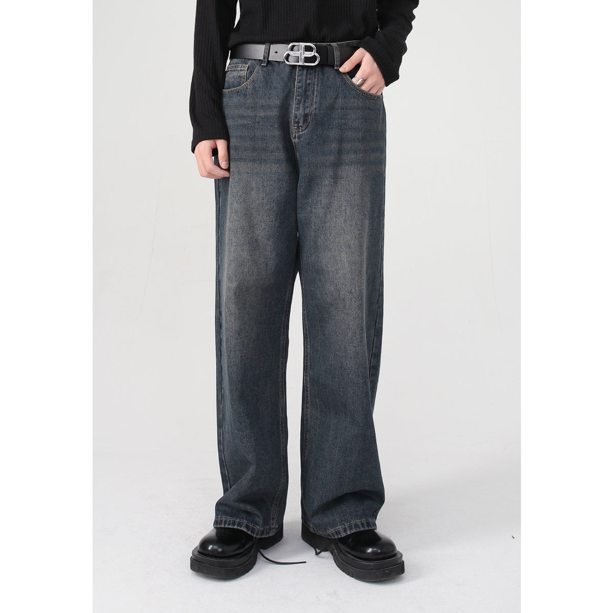 Men's Straight Leg Loose Ins Trendy Jeans For All Seasons