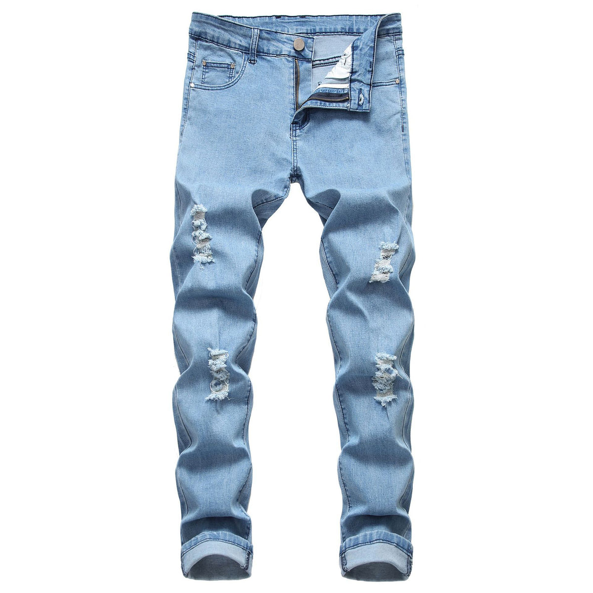 Men's Slim Fit Ripped Stretch Jeans