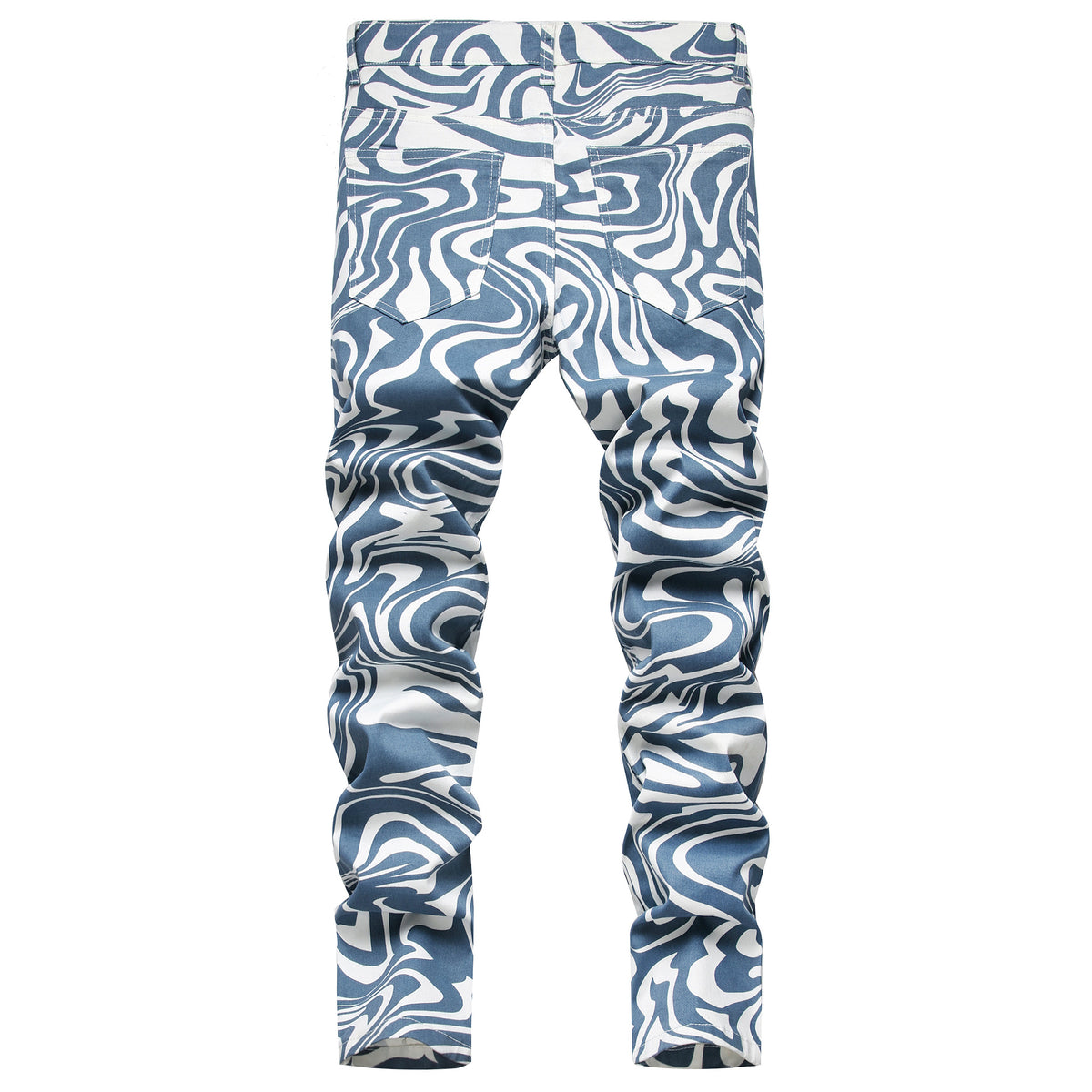 Street Fashion Printed Straight Jeans