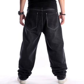 Mens Oversize Jeans Jogger Pants Hip Hop Street Style Denim Boys Dance Trousers