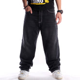 Mens Oversize Jeans Jogger Pants Hip Hop Street Style Denim Boys Dance Trousers