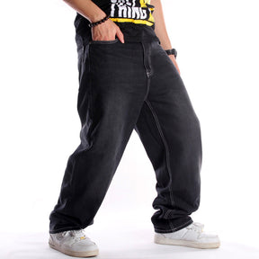 Mens Oversize Jeans Jogger Pants Hip Hop Street Style Denim Boys Dance Trousers