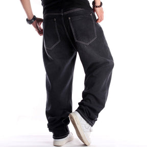 Mens Oversize Jeans Jogger Pants Hip Hop Street Style Denim Boys Dance Trousers