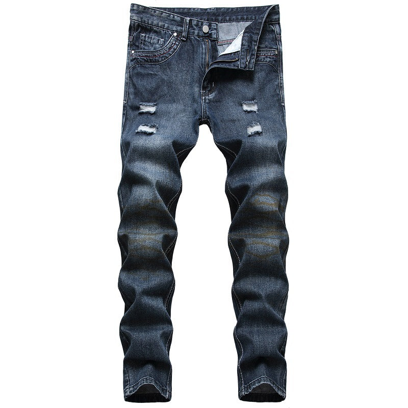 Men's Fashion Jeans Ripped Denim Pants