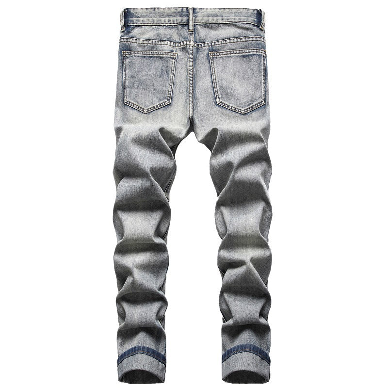 Men's Vintage Jeans Distressed Statement Trousers