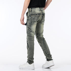 High Quality Fashion Washed Vintage Denim Stretch Men's Jeans