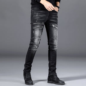 2024 Men's New Trendy Motorcycle Stretch Slim Jeans