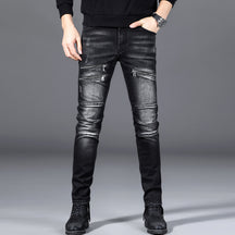 2024 Men's New Trendy Motorcycle Stretch Slim Jeans